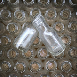 petit flacon ancien vintage laboratoire 24ml 1920 1930 verre transparent verrerie