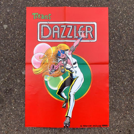poster affiche ancienne marvel dazzler 1982 edition lug editions magazine titans roller red girl