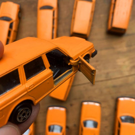 Norev volvo 264 break orange jet-car mini car toy vintage metallic plastic made in portugal 1999