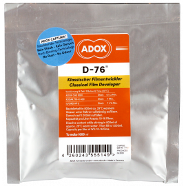 Adox D-76 D76 révélateur pellicule noir et blanc developpement argentique chimie photographie