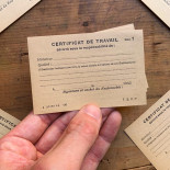 certificat de travail ancien 1943 seconde guerre mondiale vintage petit papier employeur