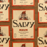 étiquette alcool rhum salvy femme 1910 1920 1930 ancien vintage alcool distillerie imprimerie collection nicolas frebet