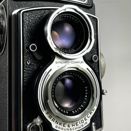 Rolleicord Va Type 1 ancien vintage TLR bi-objectif Rollei 120 moyen format photographie argentique film pellicule 75mm 3