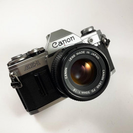 canon ae1 ae-1 reflex argentique 50mm 1.8 f1.8 35mm 135 new fd lens chrome appareil photo argentique film