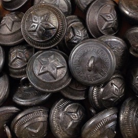 bouton intendance militaire étain armée ancien vintage métallique mercerie 1900 19mm