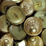french gendarmerie nationale button brass antique vintage military haberdashery 25mm 1930