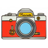 pin's photo reflex émaillé émail design appareil photo accessoires vintage les ateliers de marinette