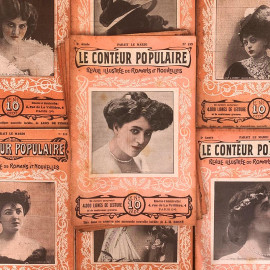 paper book newspaper magazine le conteur populaire france antique vintage illustrated graphic 1900 1905 1910