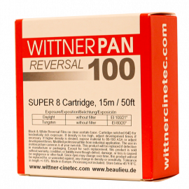 wittner reversal  black and white pan 100 super 8 analog camera 15m