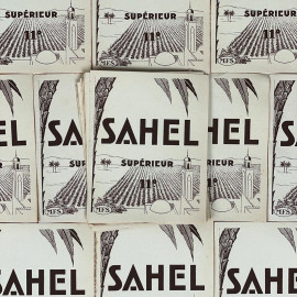 sahel supérieur wine label paper antique vintage alcool bar printing factory 1920 1900