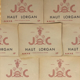 étiquette de vin ancienne joc lorgan anve vignoble 1900 1910 1920 vintage
