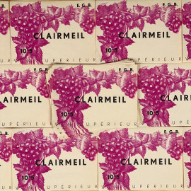clairmeil wine label paper antique vintage alcool bar printing factory 1920 1930