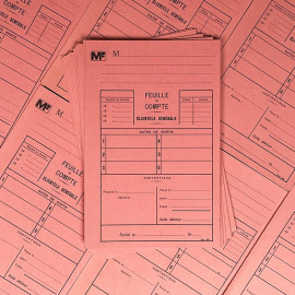 manufrance customer sheet count accountant 1970 1980 saint etienne loire 42000 pink