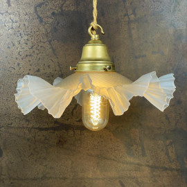 glass lightning lace vintage antique light e27 bulb 1920 1930 lamp