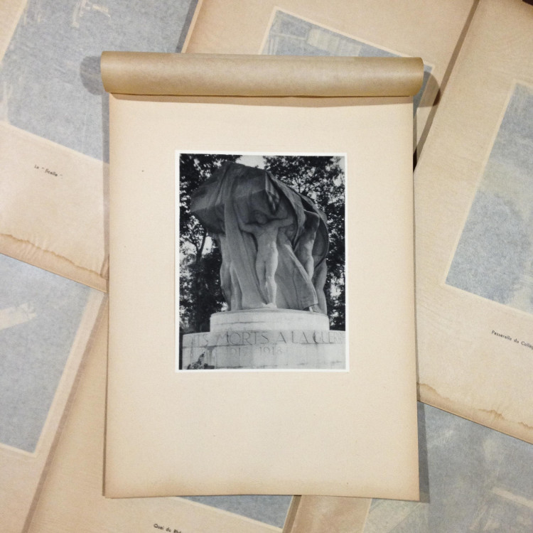 monument morts gravure héliogravure ancien blanc et demilly noir et blanc lyon papier 1930 bouquiniste