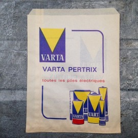 varta pertrix batteries electric 1970 paper bag