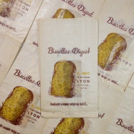 digest rusks paper bag antique vintage  grocery 1960