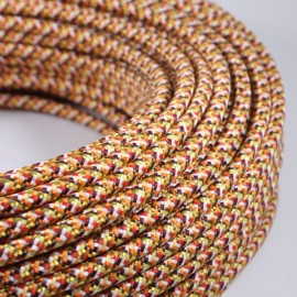 electric colored wire textile fabric electricity vintage decoration lamps lightning pixel orange round color