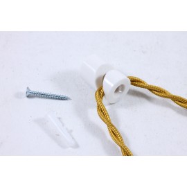 dowel screw white v wire director direction vintage plastic electricity