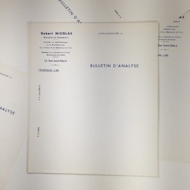 analysis report antique vintage paper robert nicolas pharmacy 1940