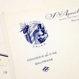 société apicole de la garde antique vintage paper white sheet printing factory 1930