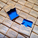 little box paper cardboard orange and blue old pharmacy vintage stock 1930 1940