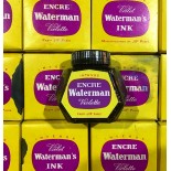 waterman inkwell ink glass 1960 1970 violet vintage antique jif