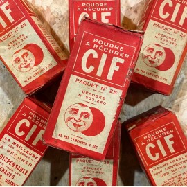 pack box cif cream eclipse powder red 1920 1930 grocery decoration