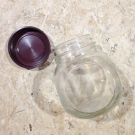 Sisca jar antique vintage glass 1l grocery bakelite 1960