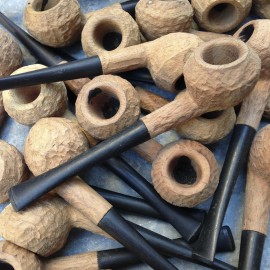 pipe bois racine bruyère brut st-claude droite tabac jura ancien vintage atelier 1970