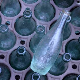 vintage glass bottle brasserie georges lyon 1920 1930 soda lemonade restaurant antique