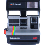 polaroid supercolor 635 instant camera 600 color flash 1980