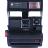 polaroid vintage 640 pola 600 flash couleur 1980