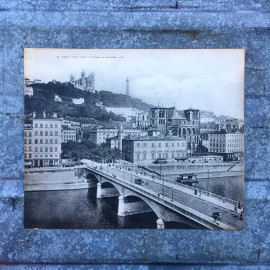 monumental card pont tilsitt bridge lyon 1930 1940