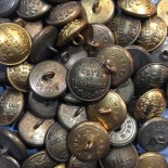 french post office button 23mm brass metal antique vintage 1900