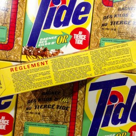 tide pack washing powder antique vintage grocery tiercé 1950