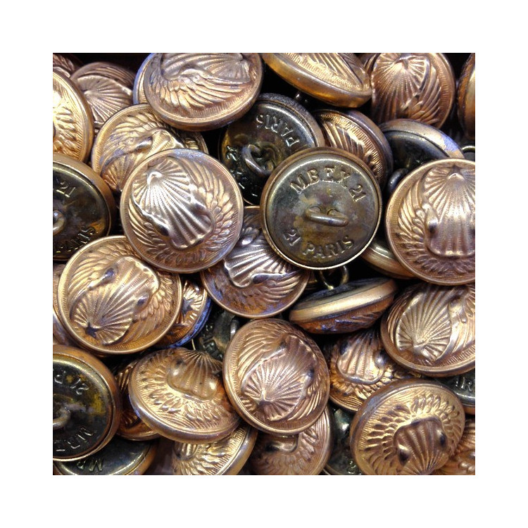 french air army aviator 1930 gold brass vintage button buttons 21mm
