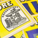 pilot affiche papier imprimerie mercerie machine à coudre ancien vintage 1930