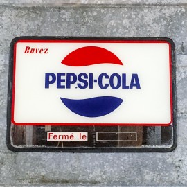 pepsi cola sign mirror antique vintage display window bar 1970