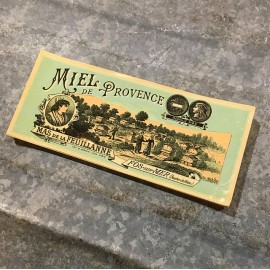 étiquette ancienne papier miel de provence mas de la feuillanne fos sur mer 1930