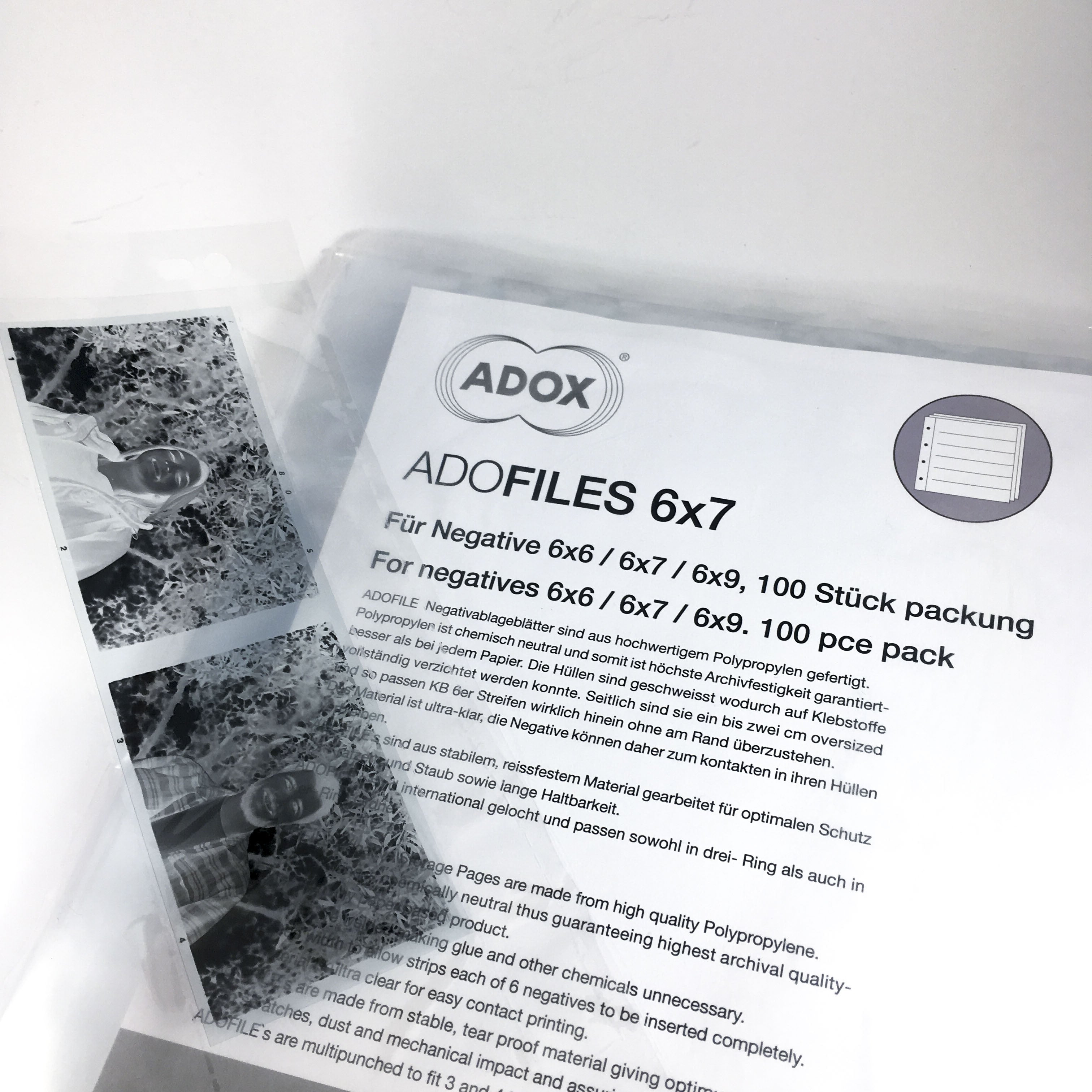 adox adofiles rangement négatif positif film 120 polypropylène