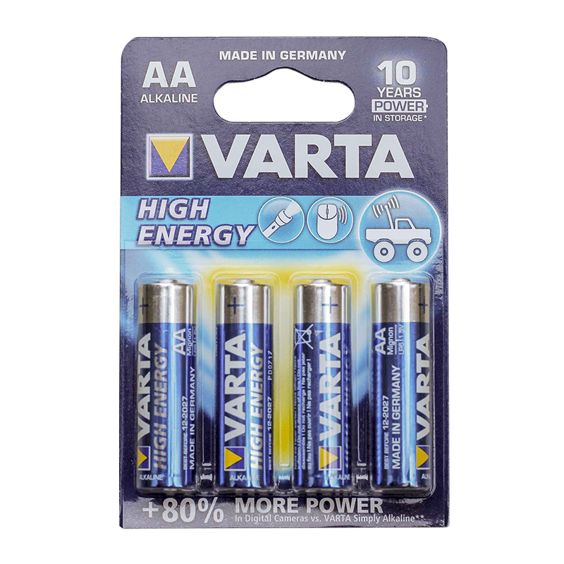 pack de 4 piles AA baton 1.5V varta