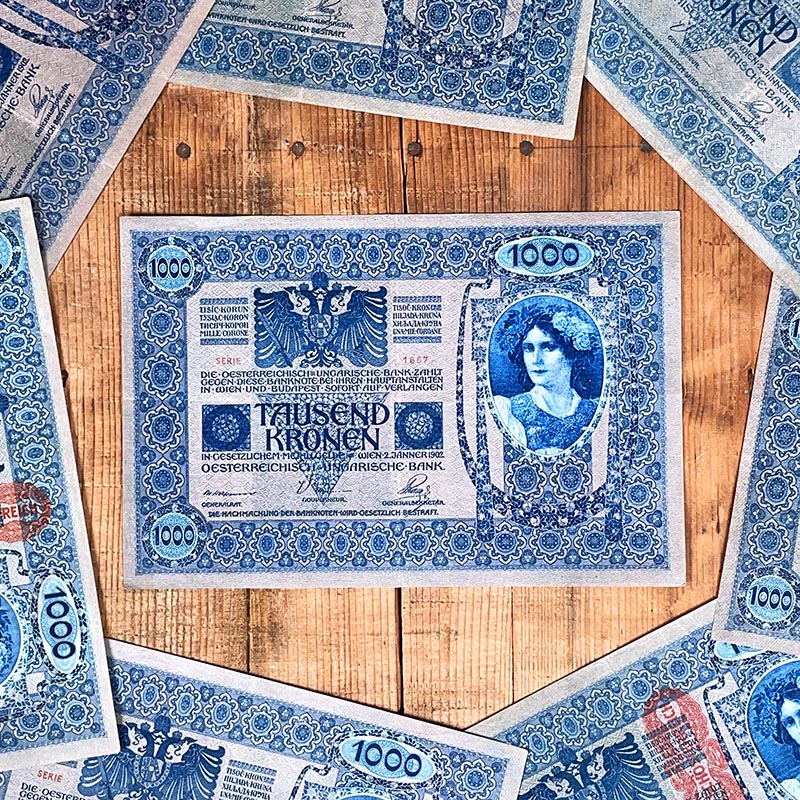billet 1000 kronen austro hongrois autriche hongrie grand ancien vintage