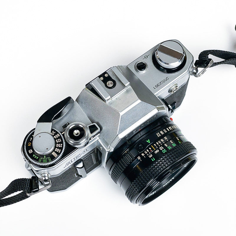 canon ae1 ae-1 reflex argentique 50mm 1.8 f1.8 35mm 135 fd chrome