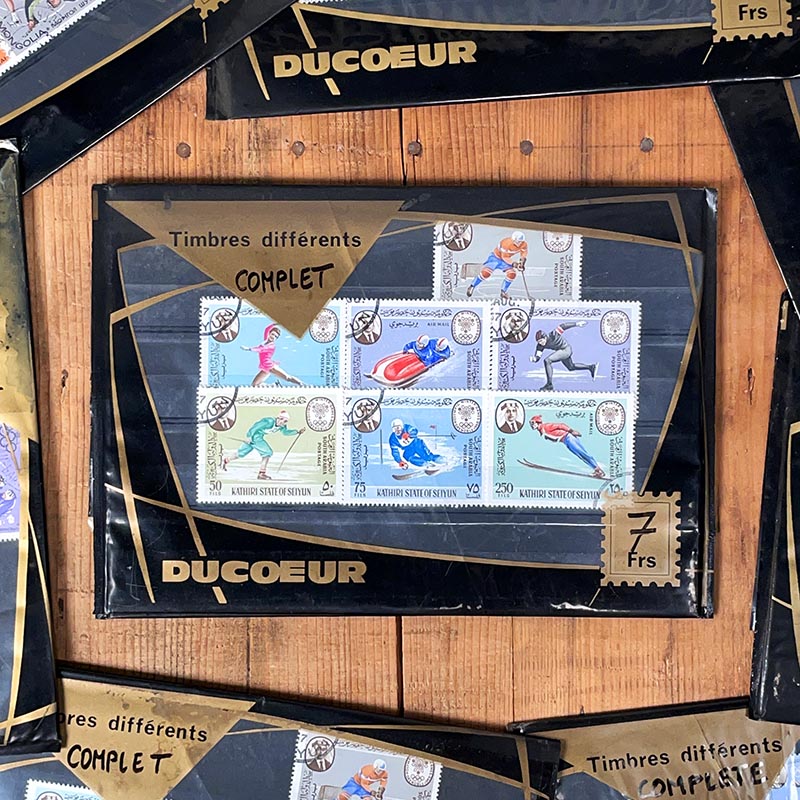 carte timbres coupe du monde patinage lyon 71 timbre sortie officielle la poste ancienne vintage 1971 france