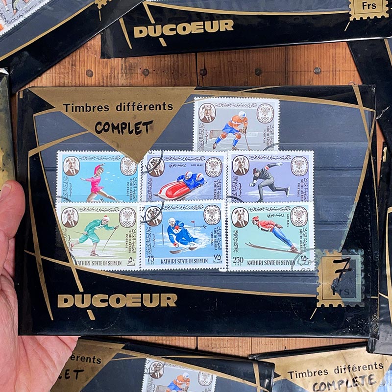 carte timbres coupe du monde patinage lyon 71 timbre sortie officielle la poste ancienne vintage 1971 france