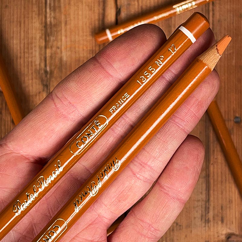 crayon à papier pastel conté gilbert ancien vintage 1355 n°17 beige