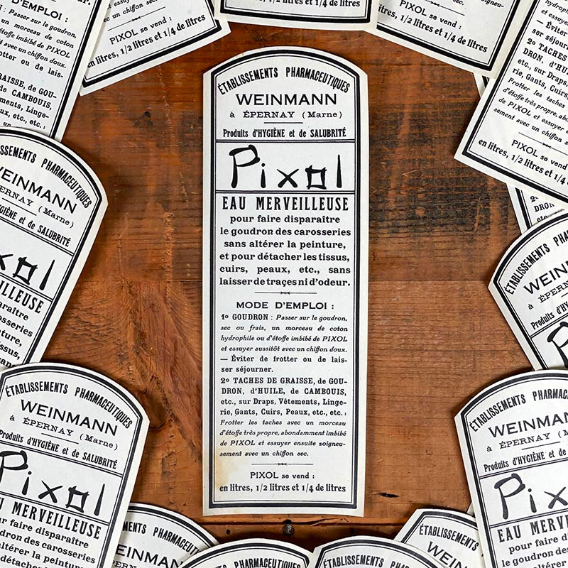 étiquette ancienne pharmacie hinglais reims epernay marne 1900 1920 pixol eau merveilleuse