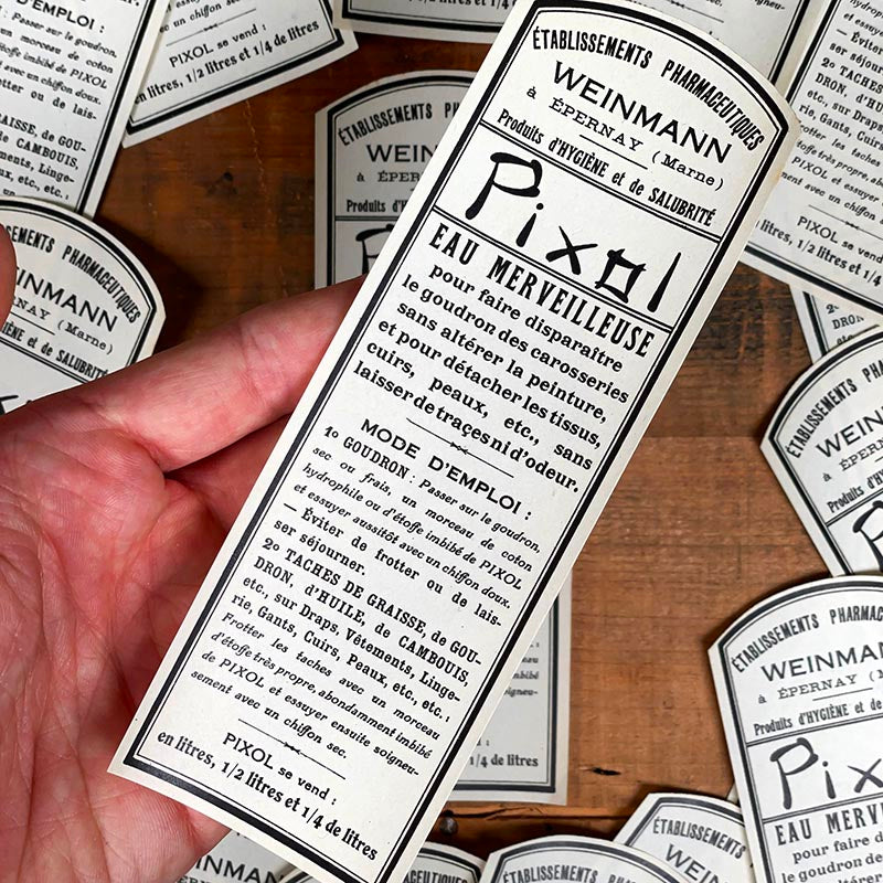 étiquette ancienne pharmacie hinglais reims epernay marne 1900 1920 pixol eau merveilleuse