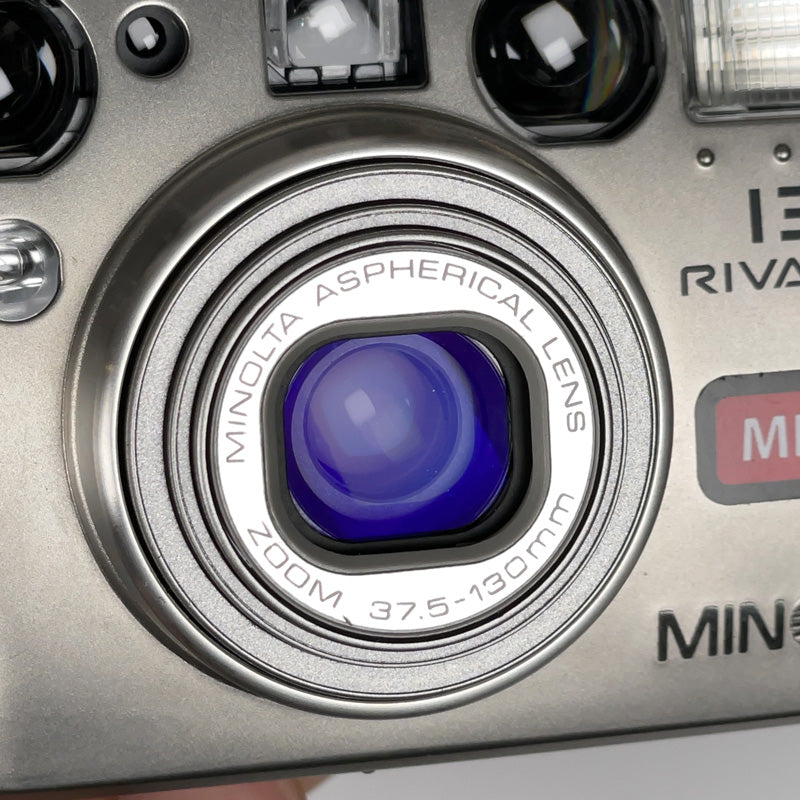 minolta riva zoom 130 metal compact point and shoot ancien vintage film pellicule argentique 24x36 35mm 135 photo phographie